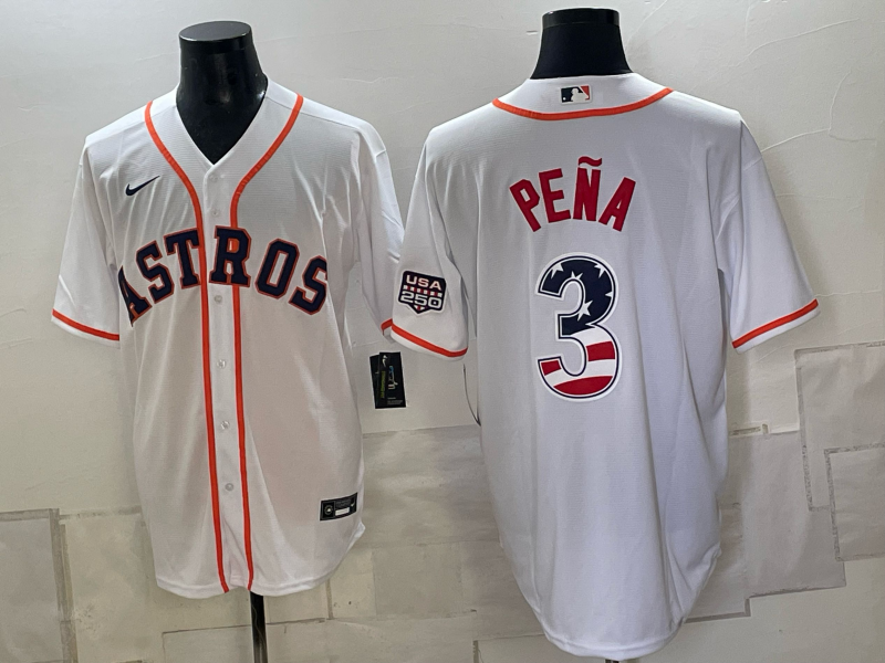 Men 2026 Houston Astros #3 Pena white MLB Jerseys 091201->houston astros->MLB Jersey